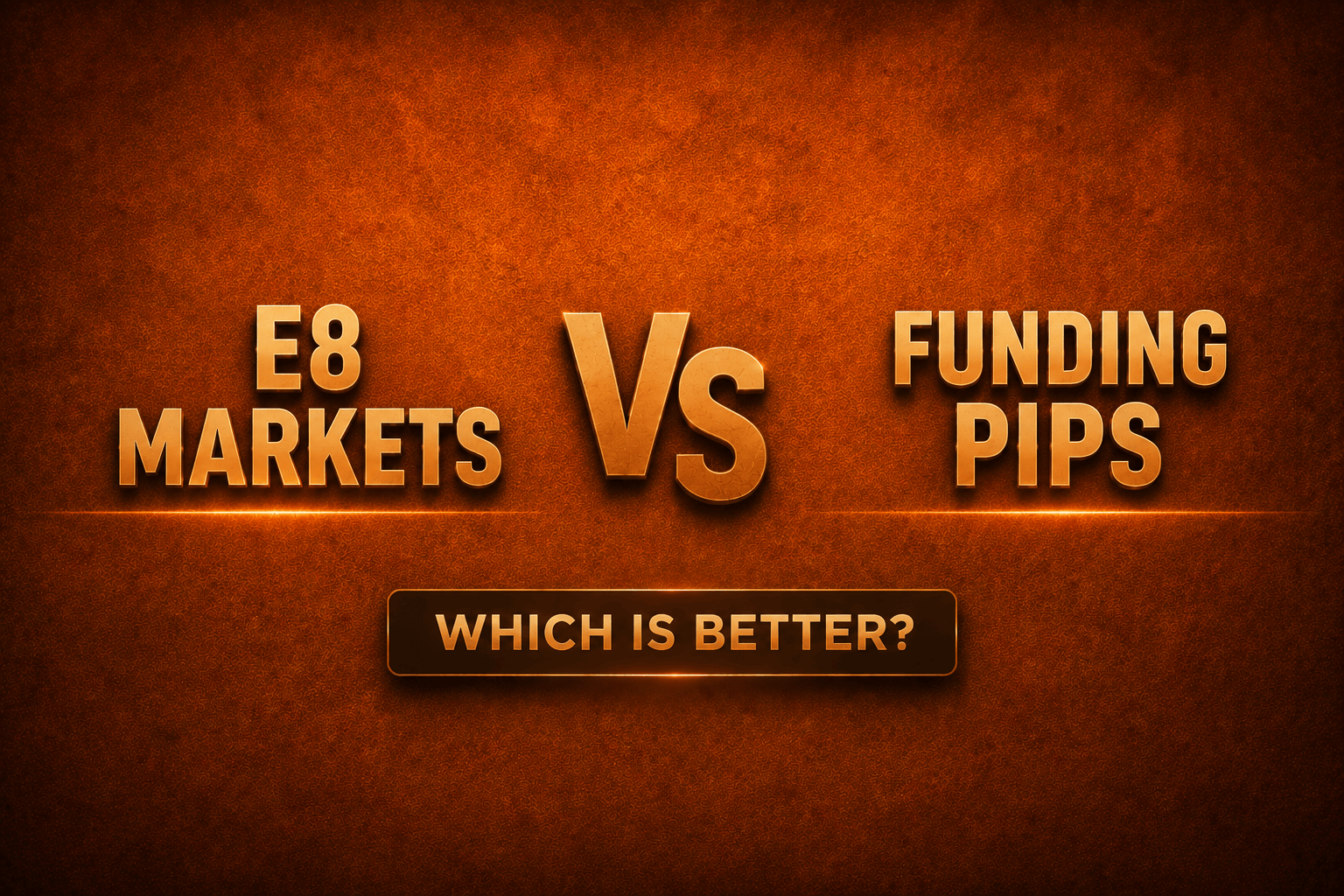 E8 Markets vs Funding Pips 2026 — Full Comparison: Rules, Payouts & Pass Probability